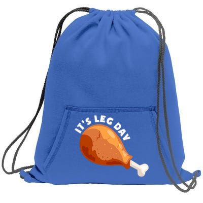 Funny Thanksgiving Turkey Its Leg Day Meaningful Gift Sweatshirt Cinch Pack Bag