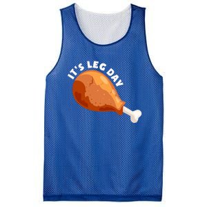 Funny Thanksgiving Turkey Its Leg Day Meaningful Gift Mesh Reversible Basketball Jersey Tank