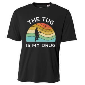 Fishing The Tug Is My Drug Women Fisherman Trout Cooling Performance Crew T-Shirt