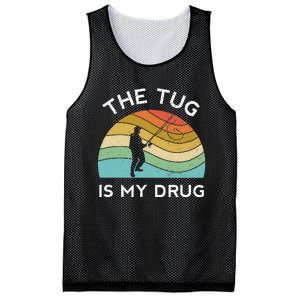 Fishing The Tug Is My Drug Women Fisherman Trout Mesh Reversible Basketball Jersey Tank