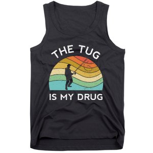 Fishing The Tug Is My Drug Women Fisherman Trout Tank Top