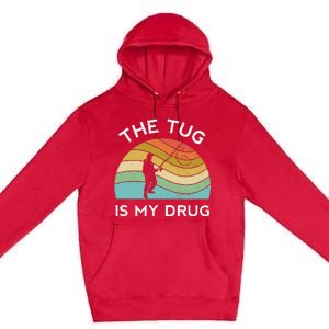 Fishing The Tug Is My Drug Women Fisherman Trout Premium Pullover Hoodie