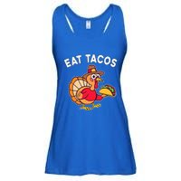 Funny Thanksgiving Turkey Eat Tacos Mexican Thanksgiving Fun Ladies Essential Flowy Tank