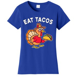 Funny Thanksgiving Turkey Eat Tacos Mexican Thanksgiving Fun Women's T-Shirt