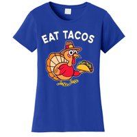 Funny Thanksgiving Turkey Eat Tacos Mexican Thanksgiving Fun Women's T-Shirt