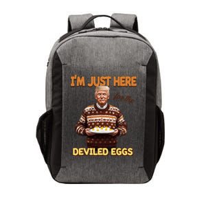 Funny Trump Thanksgiving IM Just Here For The Deviled Eggs Vector Backpack