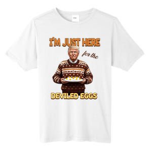 Funny Trump Thanksgiving IM Just Here For The Deviled Eggs Tall Fusion ChromaSoft Performance T-Shirt