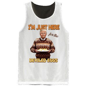 Funny Trump Thanksgiving IM Just Here For The Deviled Eggs Mesh Reversible Basketball Jersey Tank