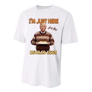 Funny Trump Thanksgiving IM Just Here For The Deviled Eggs Performance Sprint T-Shirt