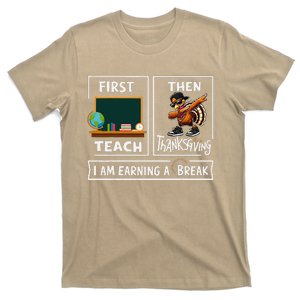 First Teach Then Thanksgiving IM Earning A Break Teacher T-Shirt