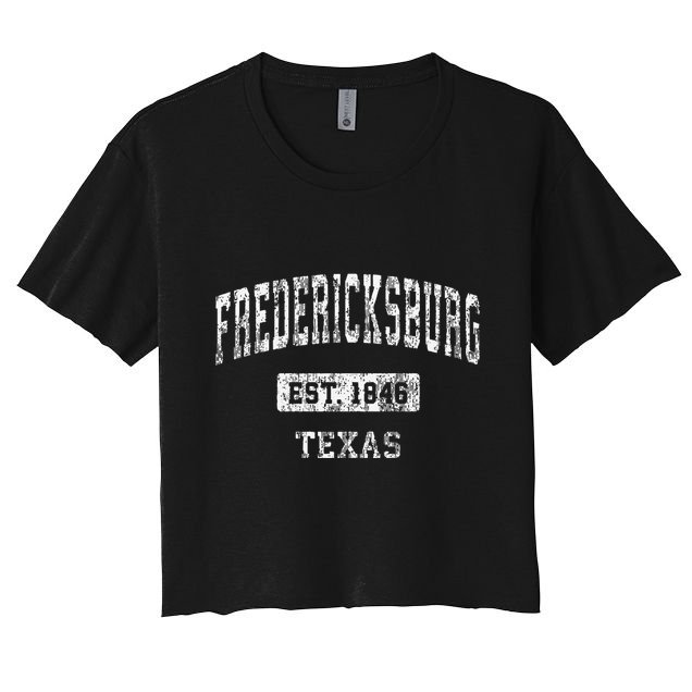 Fredericksburg Texas Tx Vintage Established Crop Top