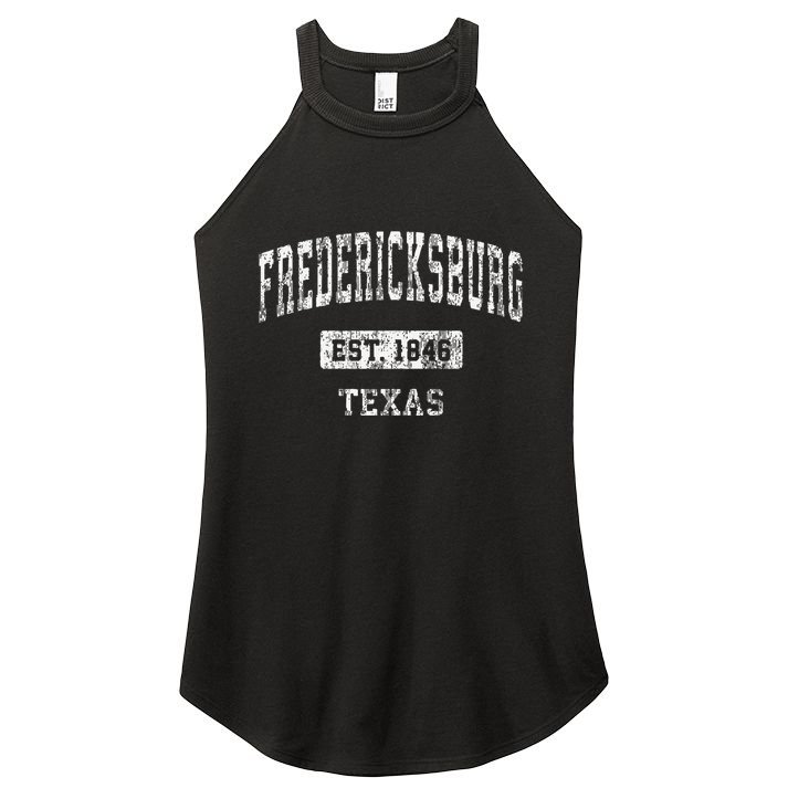 Fredericksburg Texas Tx Vintage Established Women's Perfect Tri Rocker Tank