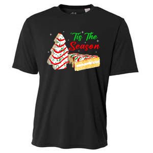 Funny Tis The Season Christmas Tree Cakes Debbie Cooling Performance Crew T-Shirt