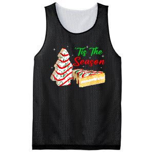 Funny Tis The Season Christmas Tree Cakes Debbie Mesh Reversible Basketball Jersey Tank