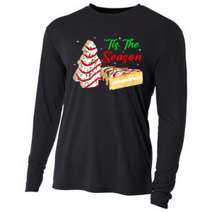 Funny Tis The Season Christmas Tree Cakes Debbie Cooling Performance Long Sleeve Crew