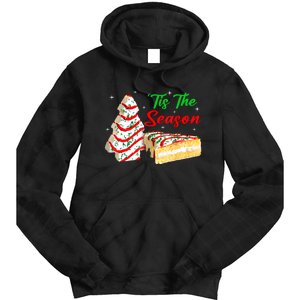 Funny Tis The Season Christmas Tree Cakes Debbie Tie Dye Hoodie