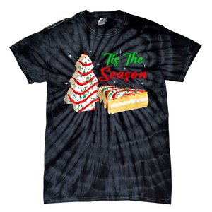 Funny Tis The Season Christmas Tree Cakes Debbie Tie-Dye T-Shirt