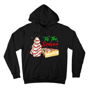 Funny Tis The Season Christmas Tree Cakes Debbie Tall Hoodie