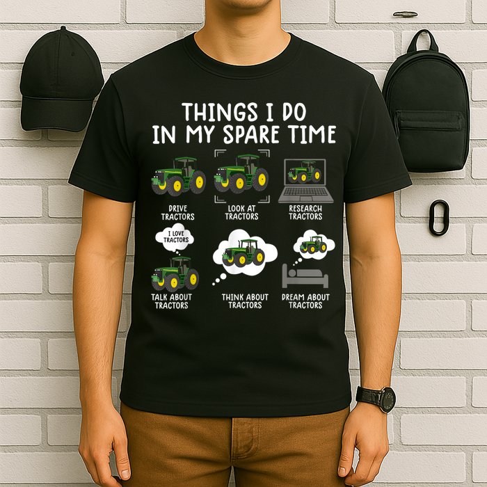 Funny Tractor Ts For Men Farming Tractor For Boys T-Shirt