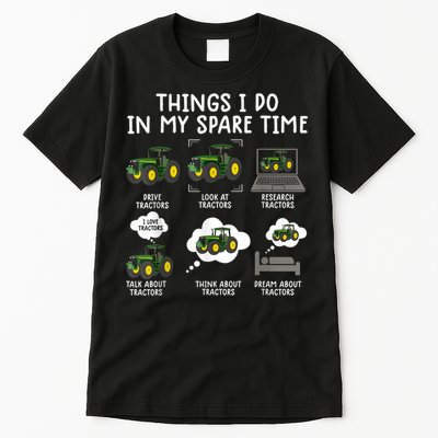 Funny Tractor Ts For Men Farming Tractor For Boys Tall T-Shirt