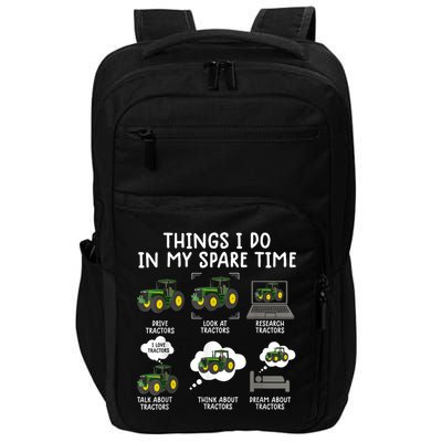 Funny Tractor Ts For Men Farming Tractor For Boys Impact Tech Backpack