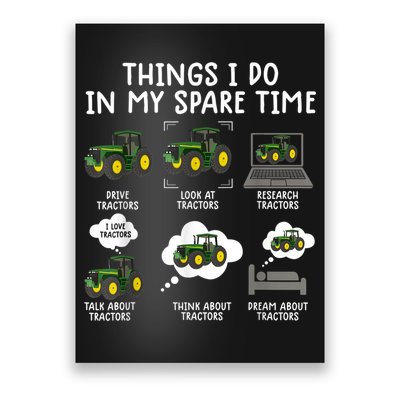 Funny Tractor Ts For Men Farming Tractor For Boys Poster