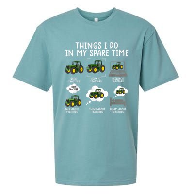 Funny Tractor Ts For Men Farming Tractor For Boys Sueded Cloud Jersey T-Shirt