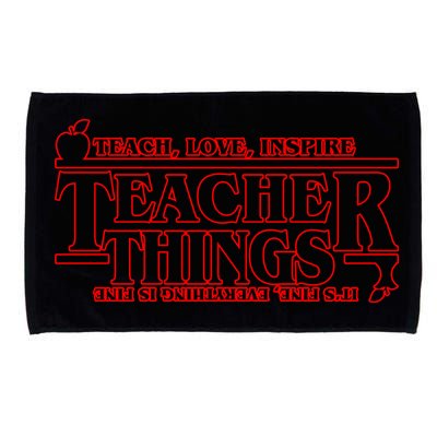 Funny Teacher Things Teach Love Inspire Microfiber Hand Towel