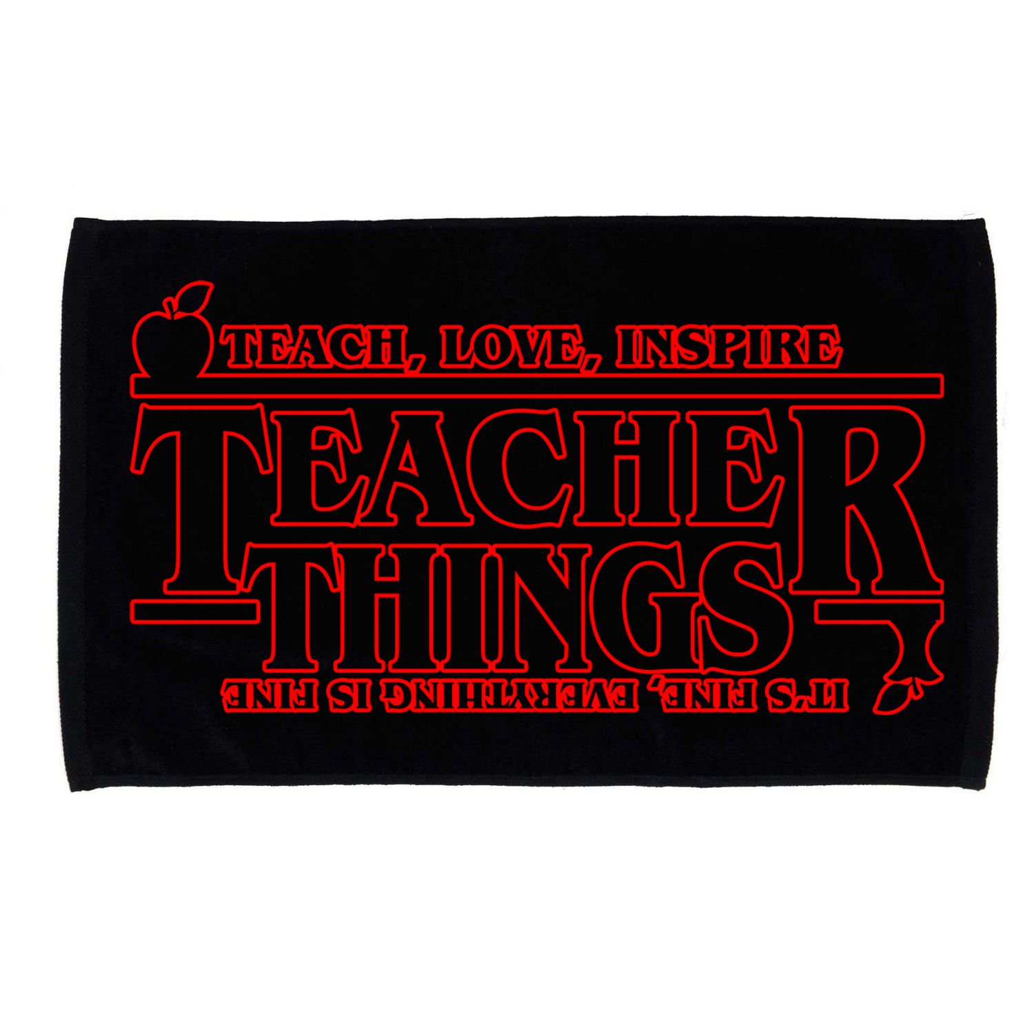 Funny Teacher Things Teach Love Inspire Microfiber Hand Towel