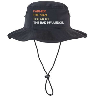 Farmer The The Myth The Bad Influence Dad Great Gift Legacy Cool Fit Booney Bucket Hat