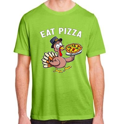 Funny Thanksgiving Turkey Eat Pizza Vegan Thanksgiving Fun Adult ChromaSoft Performance T-Shirt