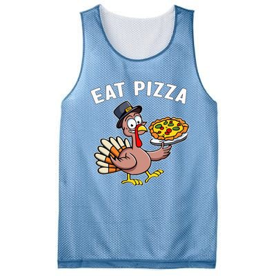 Funny Thanksgiving Turkey Eat Pizza Vegan Thanksgiving Fun Mesh Reversible Basketball Jersey Tank