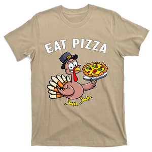 Funny Thanksgiving Turkey Eat Pizza Vegan Thanksgiving Fun T-Shirt