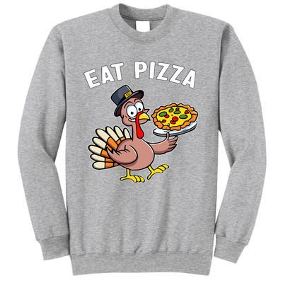 Funny Thanksgiving Turkey Eat Pizza Vegan Thanksgiving Fun Sweatshirt