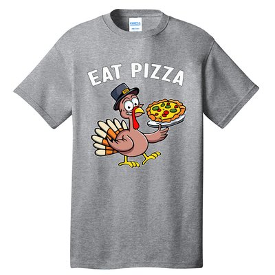 Funny Thanksgiving Turkey Eat Pizza Vegan Thanksgiving Fun Tall T-Shirt