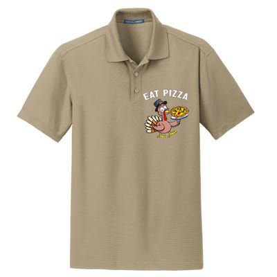 Funny Thanksgiving Turkey Eat Pizza Vegan Thanksgiving Fun Dry Zone Grid Polo