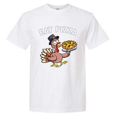 Funny Thanksgiving Turkey Eat Pizza Vegan Thanksgiving Fun Garment-Dyed Heavyweight T-Shirt