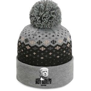 Free Trump. Trump Not Guilty, Pro Trump Supporter The Baniff Cuffed Pom Beanie