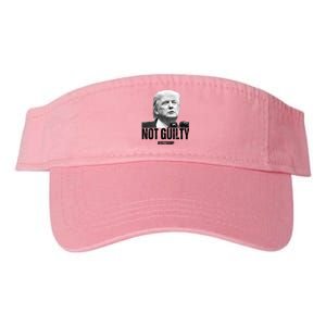 Free Trump. Trump Not Guilty, Pro Trump Supporter Valucap Bio-Washed Visor