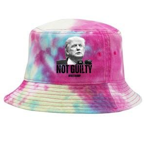 Free Trump. Trump Not Guilty, Pro Trump Supporter Tie-Dyed Bucket Hat