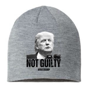 Free Trump. Trump Not Guilty, Pro Trump Supporter Sustainable Beanie