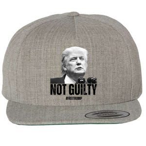 Free Trump. Trump Not Guilty, Pro Trump Supporter Wool Snapback Cap