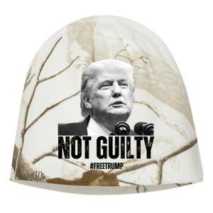 Free Trump. Trump Not Guilty, Pro Trump Supporter Kati - Camo Knit Beanie