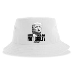 Free Trump. Trump Not Guilty, Pro Trump Supporter Sustainable Bucket Hat