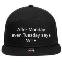 Funny T Text Ai 7 Panel Mesh Trucker Snapback Hat