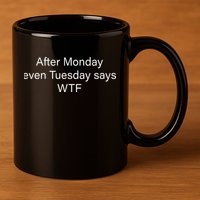 Funny T Text Ai 11oz C Handle Ceramic Mug