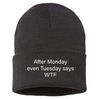 Funny T Text Ai Sustainable Knit Beanie