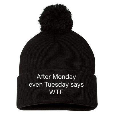 Funny T Text Ai Pom Pom 12in Knit Beanie