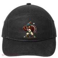 Funny Turkey Thanksgiving Baseball Cool Gift 7-Panel Snapback Hat