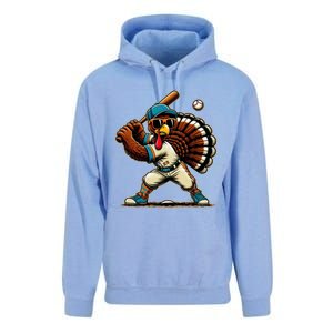 Funny Turkey Thanksgiving Baseball Cool Gift Unisex Surf Hoodie